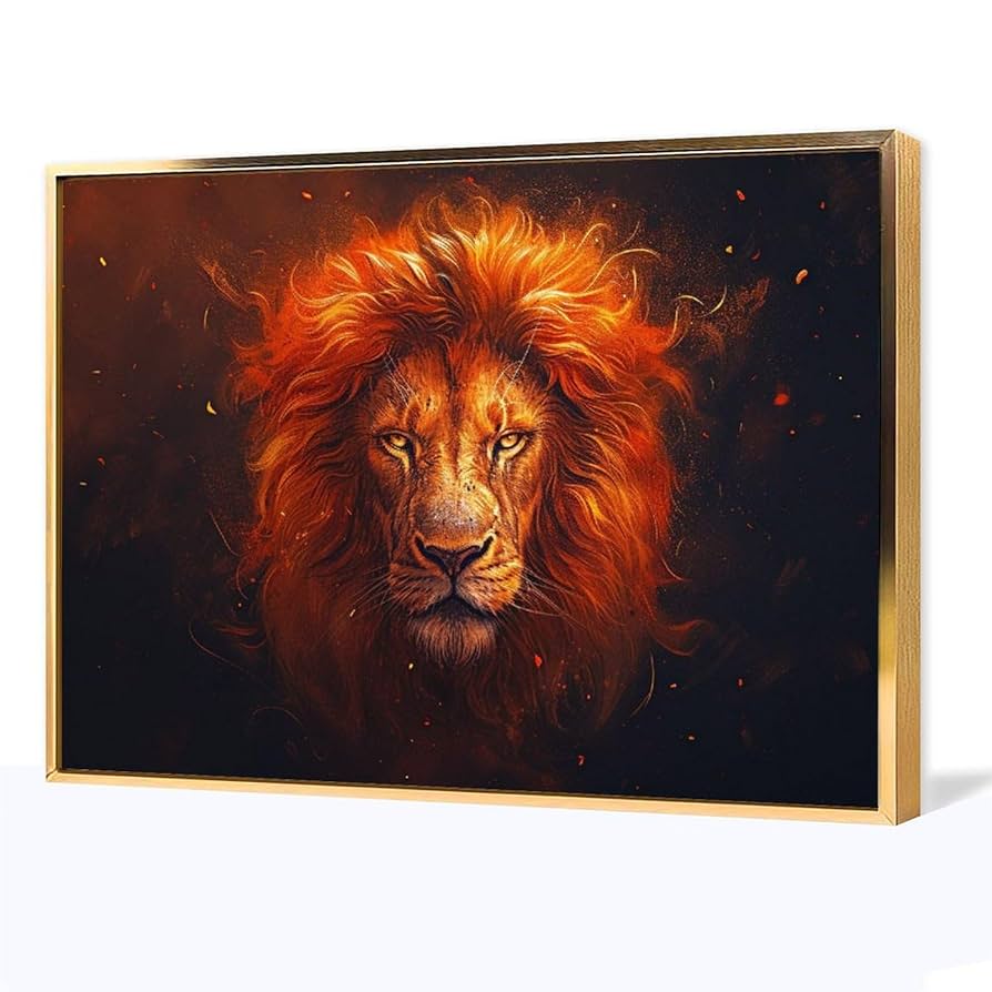 ストーン　アートパネル　ライオン　マフィア　壁掛け　パネル　アート　絵　絵画 lessofas_acce-105